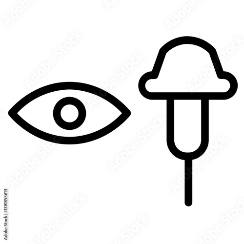 Drops Eye Medical Line Icon