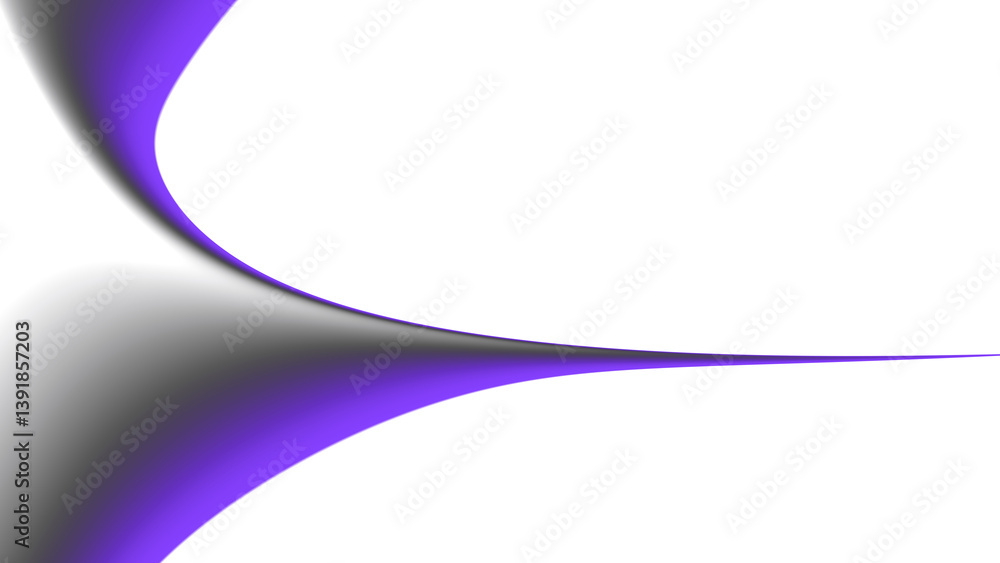 Obraz premium Blurred transparent gradient background. Elegant purple wavy line on Transparent png overlay background