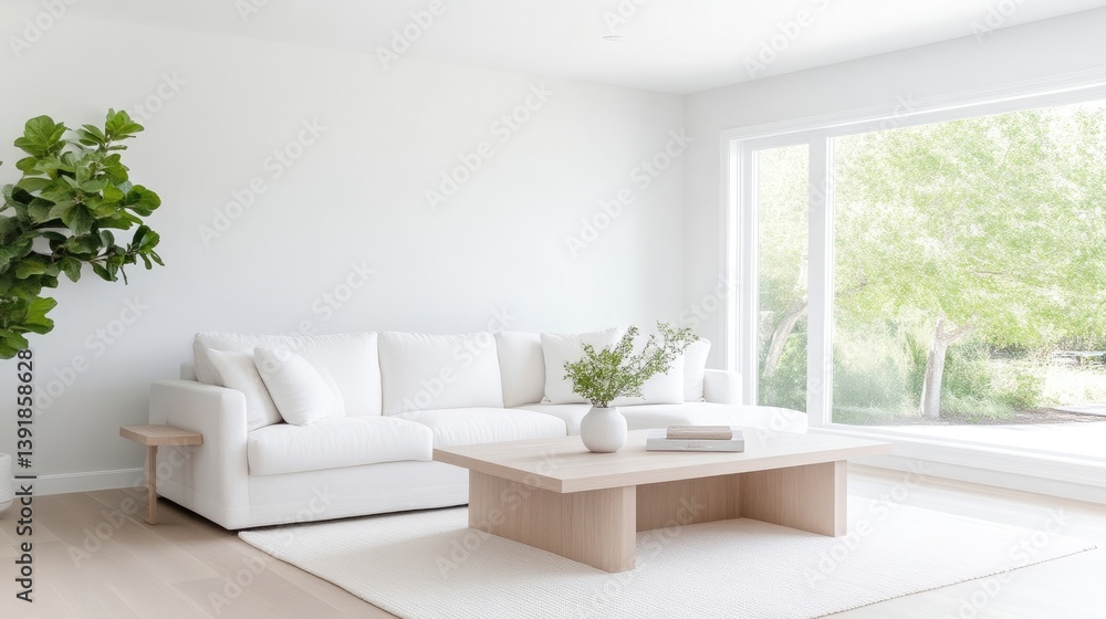 Fototapeta premium Modern minimalist living room