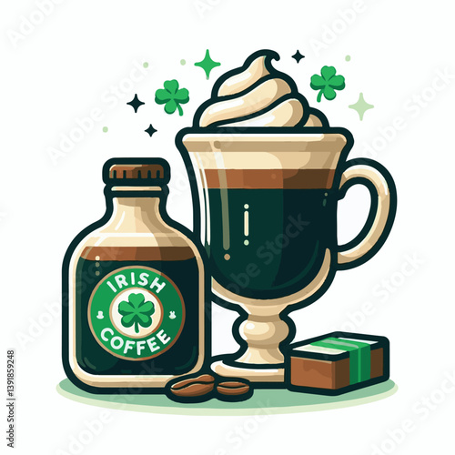 coffee, drink, beverage, irish, glass, espresso, cup, sweet, brown, cafe, cappuccino, food, caffeine, latte, milk, delicious, dessert, cream, cocktail, mug, sugar, background, irish coffee, alcohol, f