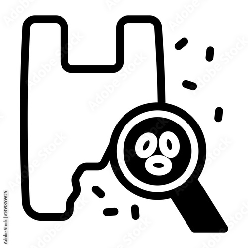 This Microplastic icon is suitable for Earth Day, Save the Earth, Plastic Pollution, etc