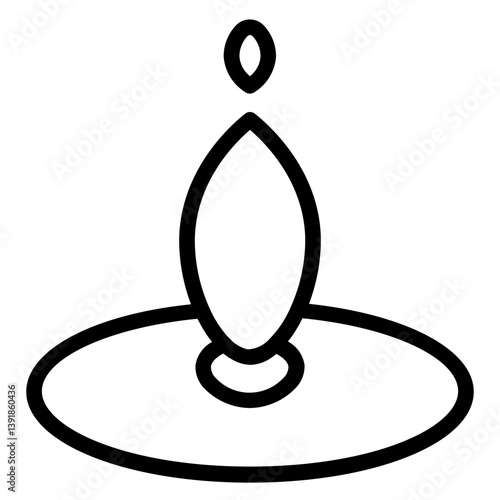 Mineral Water Zen Line Icon