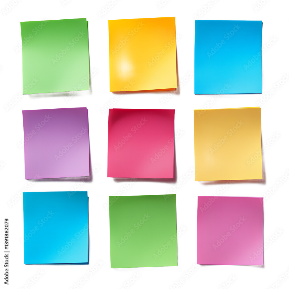 Colorful Sticky Notes Collection Blank Memo Pads Reminder Notes Office Supplies Colorful Sticky Notes Collection Blank Memo Pads Reminder Notes Office Supplies