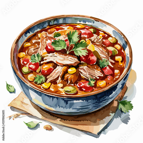 Southern Brunswick Stew with Pulled Pork and Vegetables