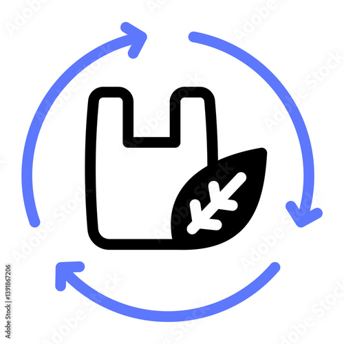 This Biodegradable icon is suitable for Earth Day, Save the Earth, Plastic Pollution, etc