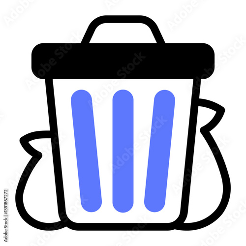 This Garbage icon is suitable for Earth Day, Save the Earth, Plastic Pollution, etc