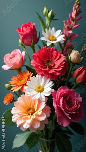 Wallpaper Mural Large bouquet of mixed flowers and foliage, bouquet, beauty Torontodigital.ca