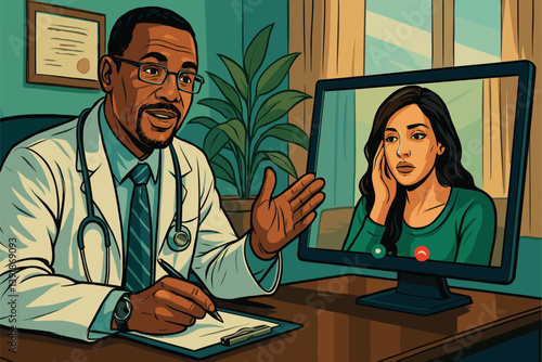 Remote Video Call Between Doctor and Patient via Telemedicine