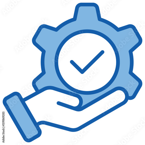 Optimization Blue White Icon