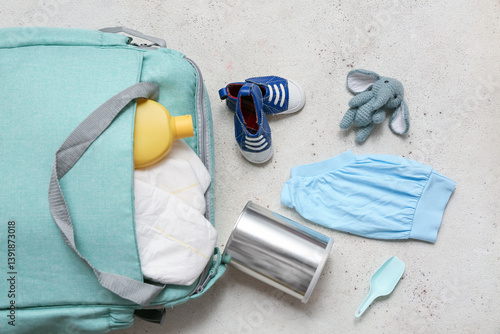 Baby bag with elephant toy ...