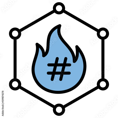 Viral Blue Black Icon