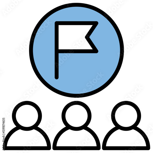 Competitor Blue Black Icon