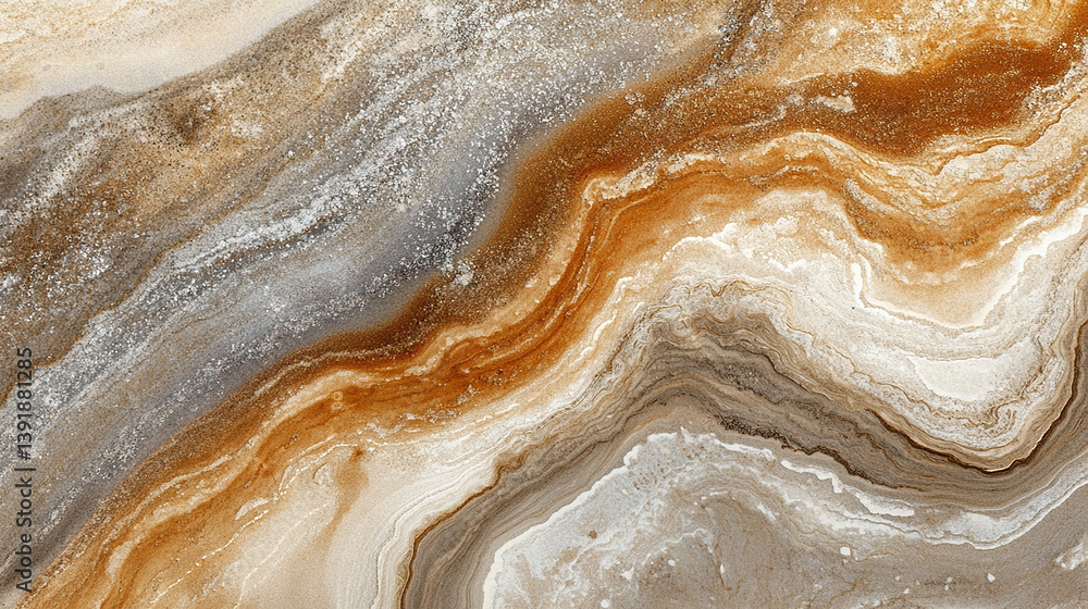 Obraz premium Patterned sand from gentle wind top-down view