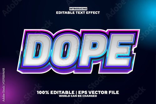 Dope editable text effect in modern trend style