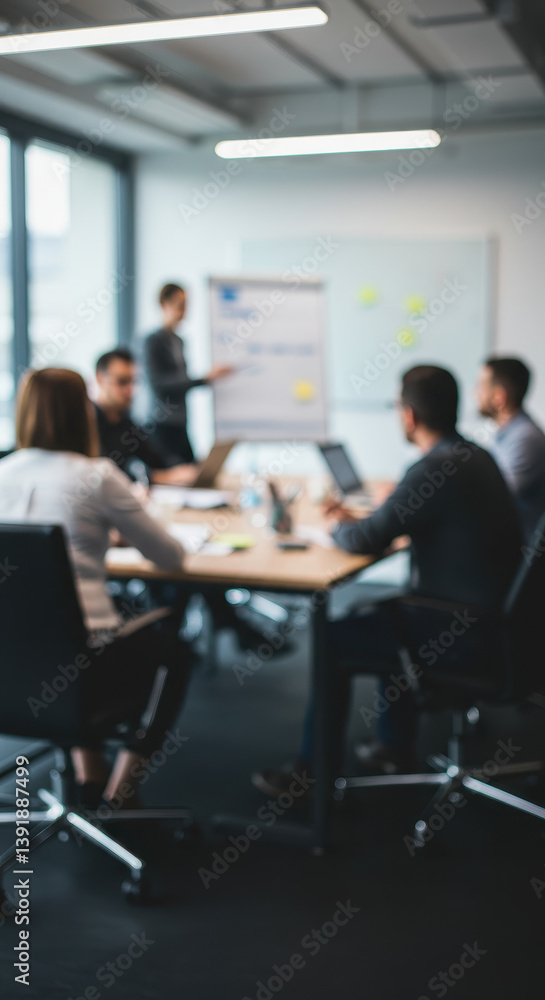 Collaborative Teamwork: Engaging Presentation & Focused Brainstorming Session in Modern Office Space. Collaborative Teamwork: Engaging Presentation & Focused Brainstorming Session in Modern Office Space.