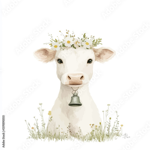 Daisy Crowned Cow: A gentle...