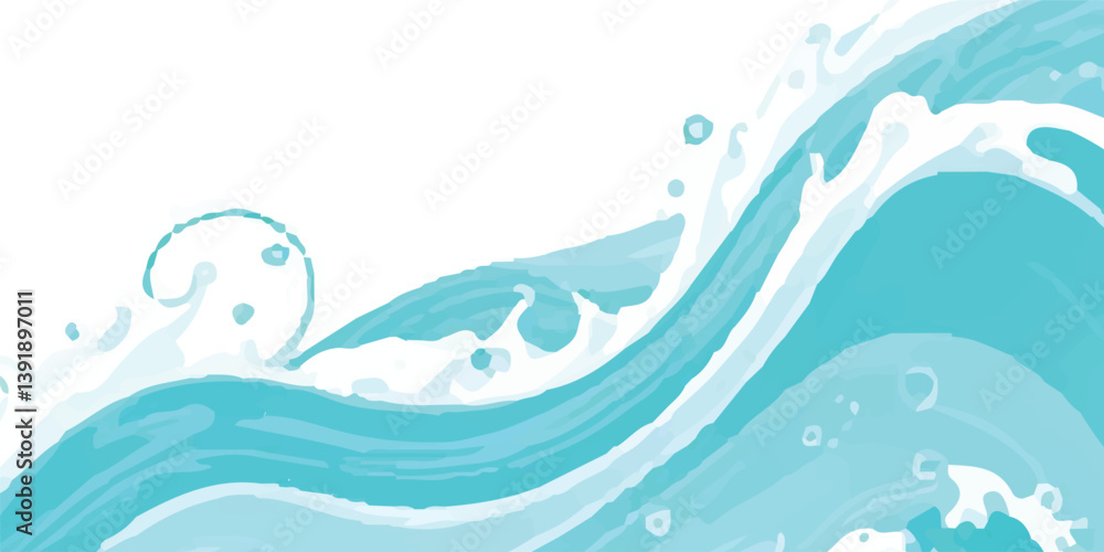 Abstract Watercolor Ocean-Inspired Background Featuring Gentle Flowing Waves in Soft Blue and White Tones, Ideal for Use in Beach-Themed Branding, Artistic Stationery, and Calming Web Design Layouts Abstract Watercolor Ocean-Inspired Background Featuring Gentle Flowing Waves in Soft Blue and White Tones, Ideal for Use in Beach-Themed Branding, Artistic Stationery, and Calming Web Design Layouts