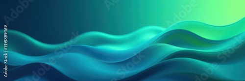 Wavy business background with abstract stripes in shades of blue and green, blue, abstract