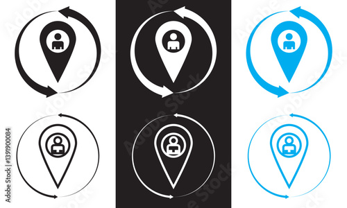 Mobility icon. Vector illustration. isolated on white and black background. EPS 10