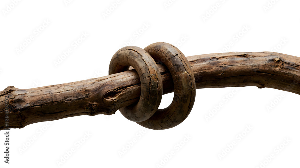 Obraz premium Intertwined Tree Branches Symbolizing Unbreakable Sibling Bond