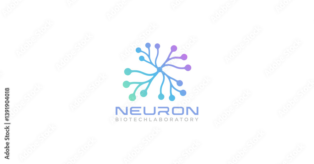 Abstract neuron bio technology molecule logo Abstract neuron bio technology molecule logo