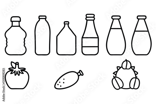 Kefir Line Art Simple Drawing for Healthy Beverage Artwork  