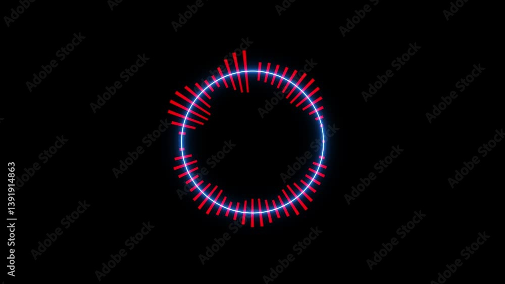 The audio wave icon animation with black background. The audio wave icon animation with black background.