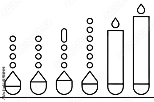 pH scale line art depicting the range from acidic to basic.eps
