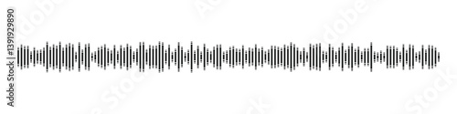 Abstract Set of Audio Waves and Sound Wave Patterns