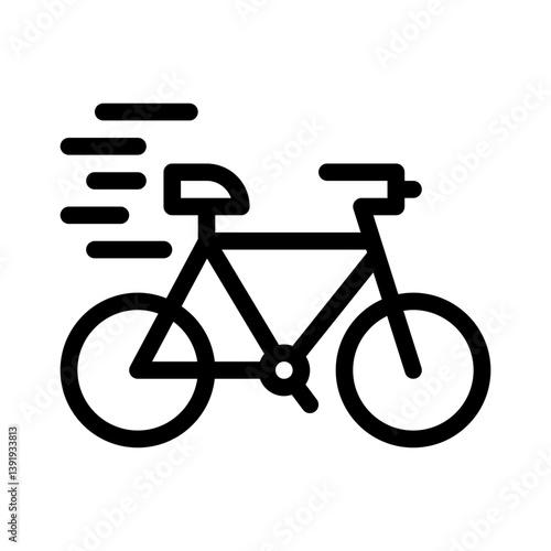 cyclist line icon