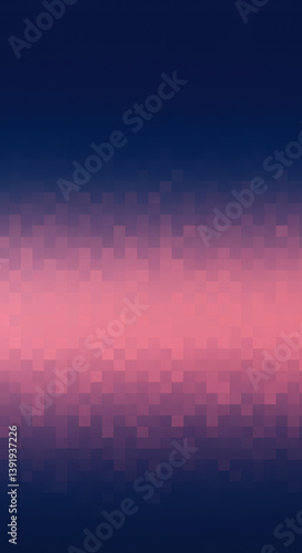 Pixel Sunset: Retro Digital Sky, Gradients of Pink & Blue, 8-bit Aesthetic, Nostalgic Art, Colorful, Abstract