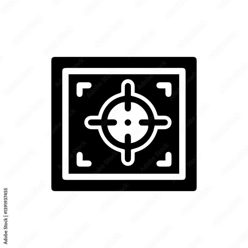 Crosshair on Photo Editing Icon in User Interface Crosshair on Photo Editing Icon in User Interface