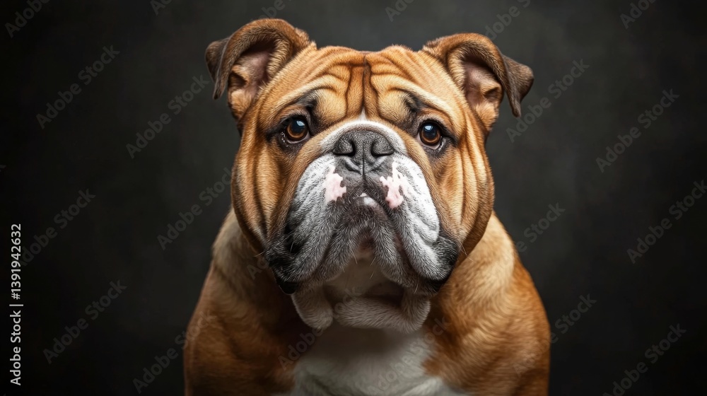 Close-up Portrait of a Majestic Bulldog Close-up Portrait of a Majestic Bulldog