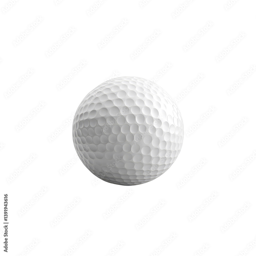 Close-up of a Single White Golf Ball on Transparent background Close-up of a Single White Golf Ball on Transparent background