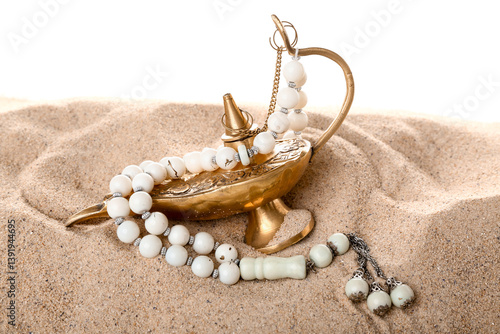 Lamp of Aladdin with tasbih...