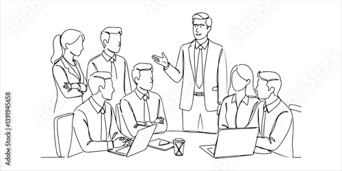 A mentor engages with a diverse group of business professionals in an office setting, sharing insights and guidance to help them develop their skills and achieve success in their careers.

