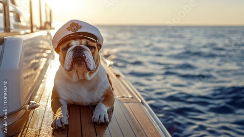 Captain Bulldog on a Luxury Yacht