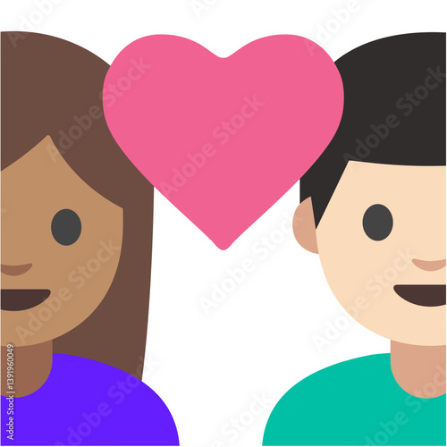 Couple With Heart - Medium & Dark Skin
