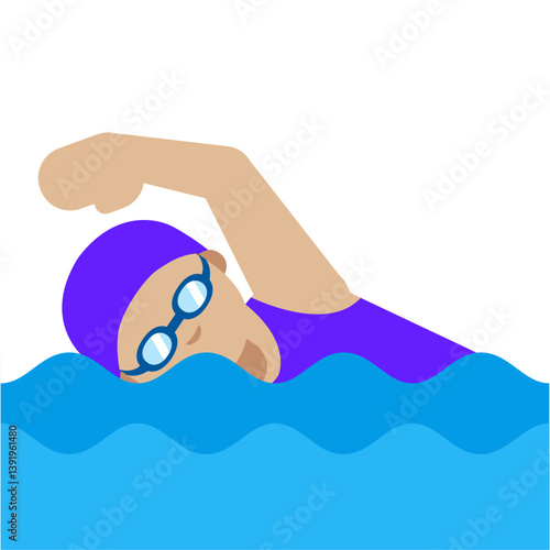 Swimmer Emoji (Light Skin)
