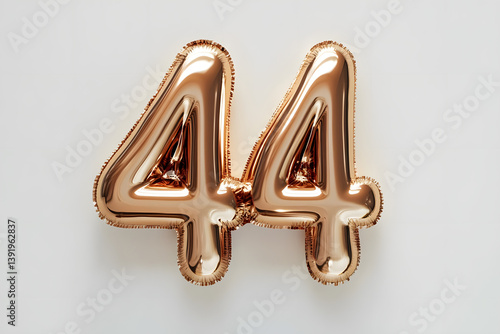 Gold Balloons Number 44 Celebrate Joyfully