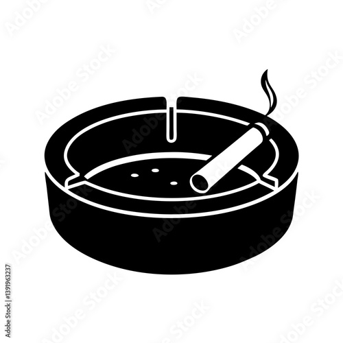 Ashtray on white background.