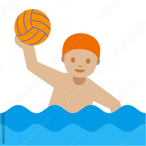 Water Polo Player Light Skin
