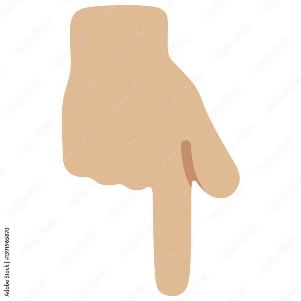 Pointing Down Light Skin
Pointing Down Light Skin