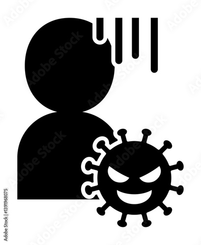 ウイルスに感染した人