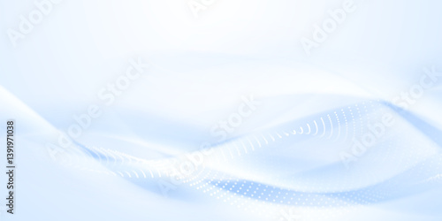 Blue waves abstract background, modern design, vector illustration