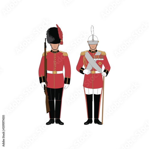 british soldier with flag
