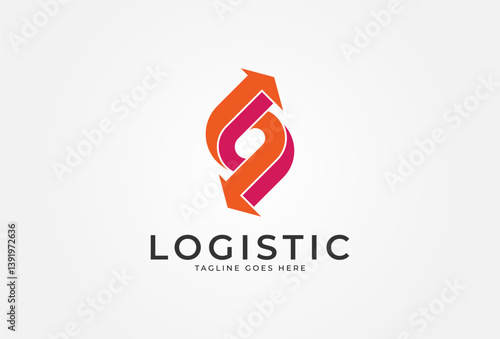 Abstract Initial S Logistic Logo, letter S and arrow combination, Usable for Business and company Logos, Flat Vector Logo Design Template, vector illustration