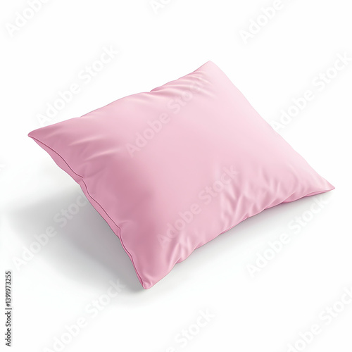 Soft pink pillow resting on a flat surface evokes comfort and relaxation in a cozy home setting showcasing gentle colors