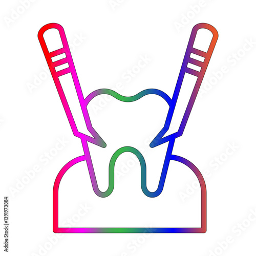 extraction line gradient icon
