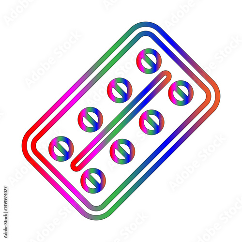 Pills line gradient icon
